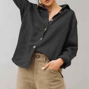 Magdalena | - Women's casual loose lapel blouse