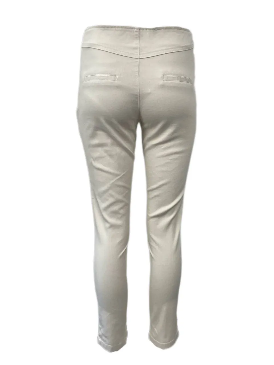 Mango Women's Beige Lucia Front Zip Trousers Size US 6 NWT