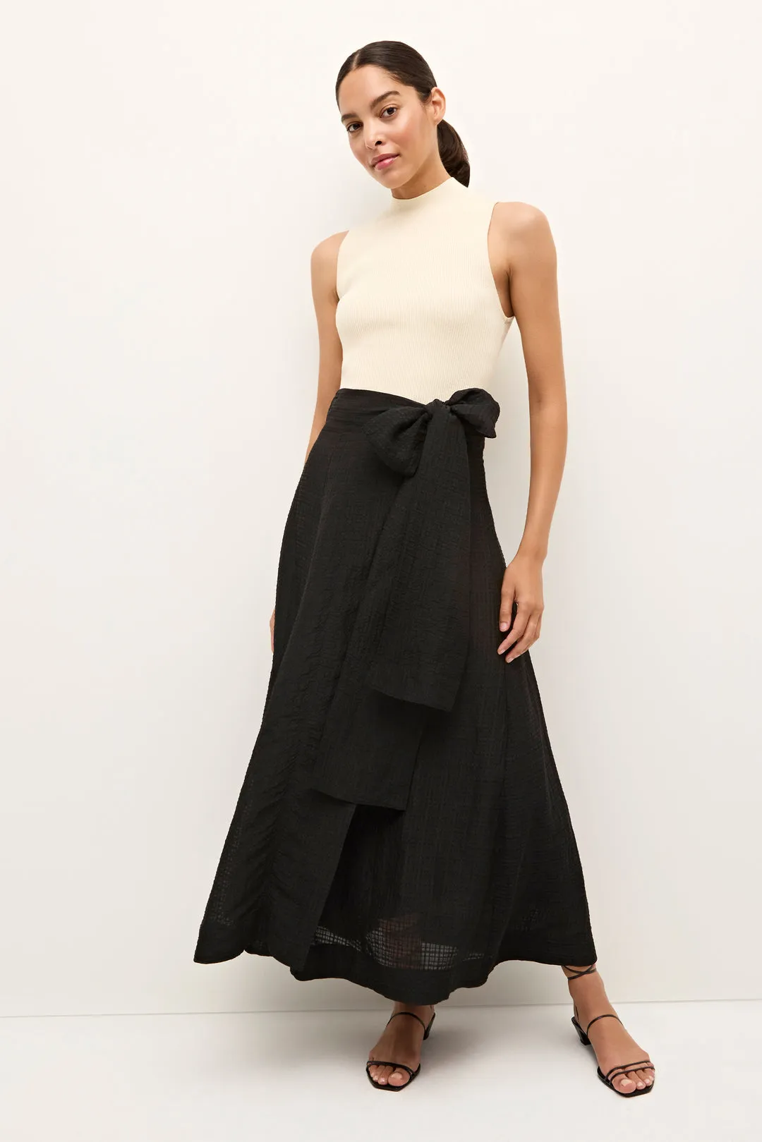 Marie Oliver Estine Wrap Skirt in Black