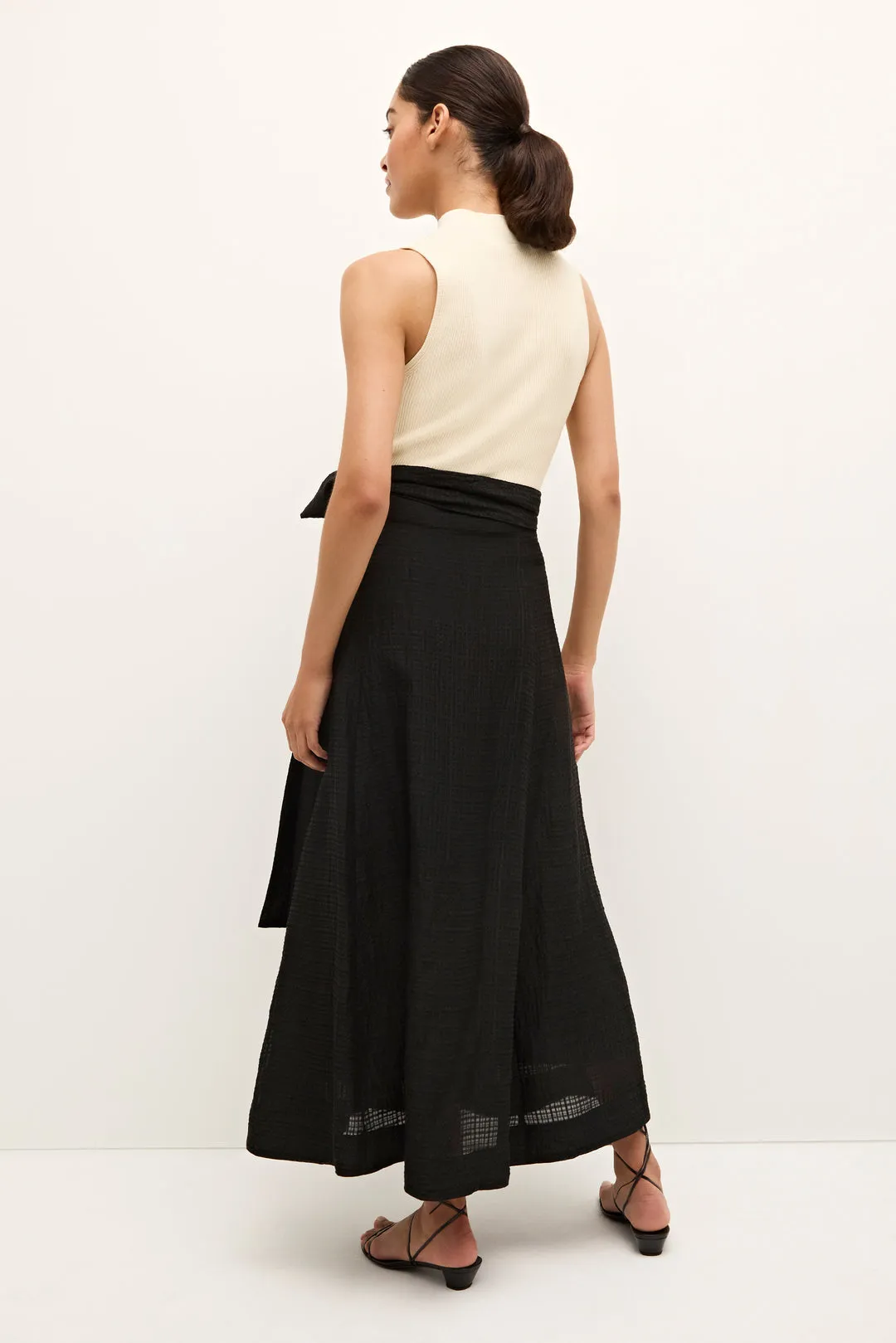 Marie Oliver Estine Wrap Skirt in Black