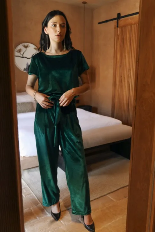 Marilyn Top - Wicked Green Velvet
