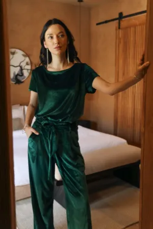 Marilyn Top - Wicked Green Velvet