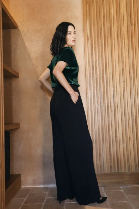 Marilyn Top - Wicked Green Velvet