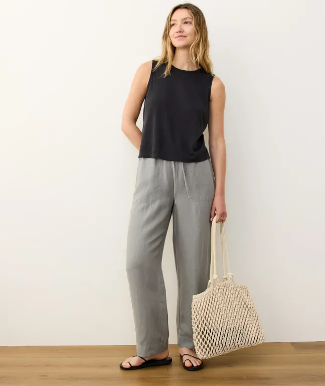 Marine Layer Hemp Cotton Tank in Faded Black