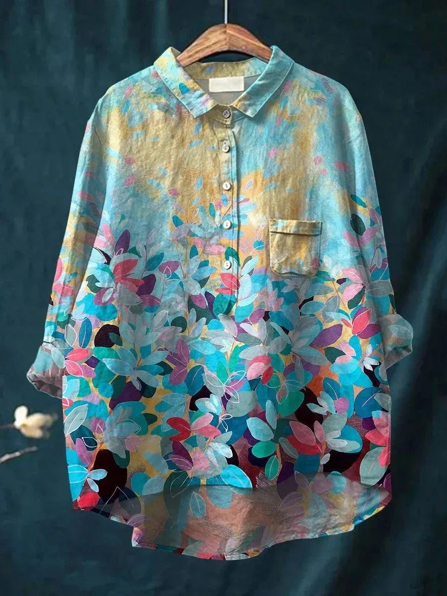 MARY - STYLISH LOOSE-FIT FLORAL SHIRT