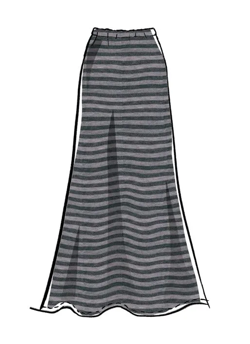 McCall's Pattern M8055 Misses' Straight or A-line Skirts In 7 Lengths