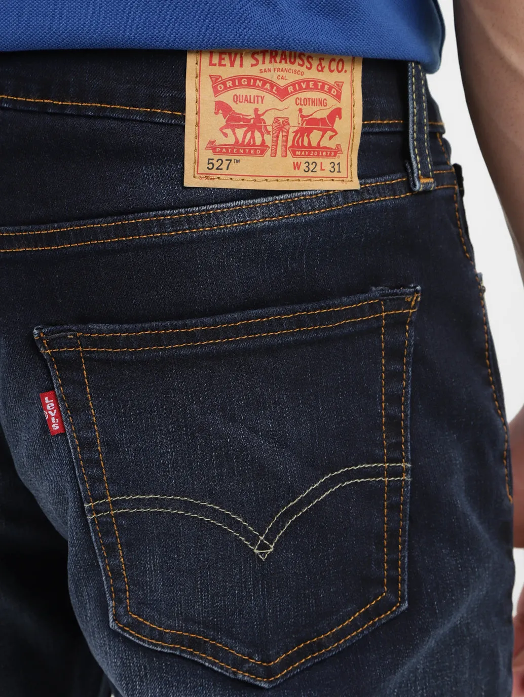 Men's 527 Blue Bootcut Fit Mid Rise Jeans
