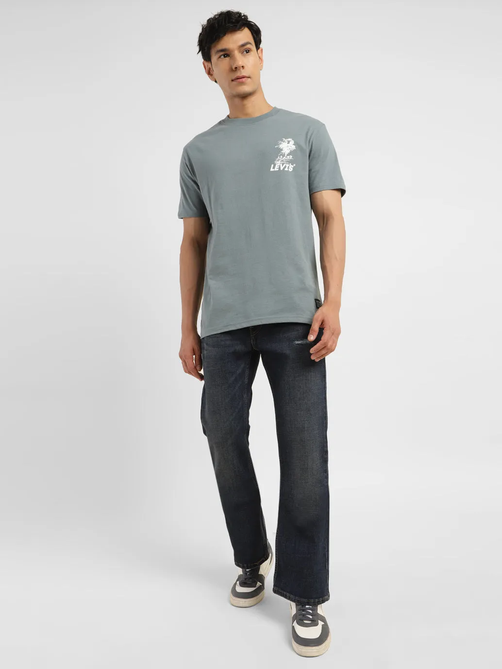 Men's 527 Blue Bootcut Fit Mid Rise Jeans