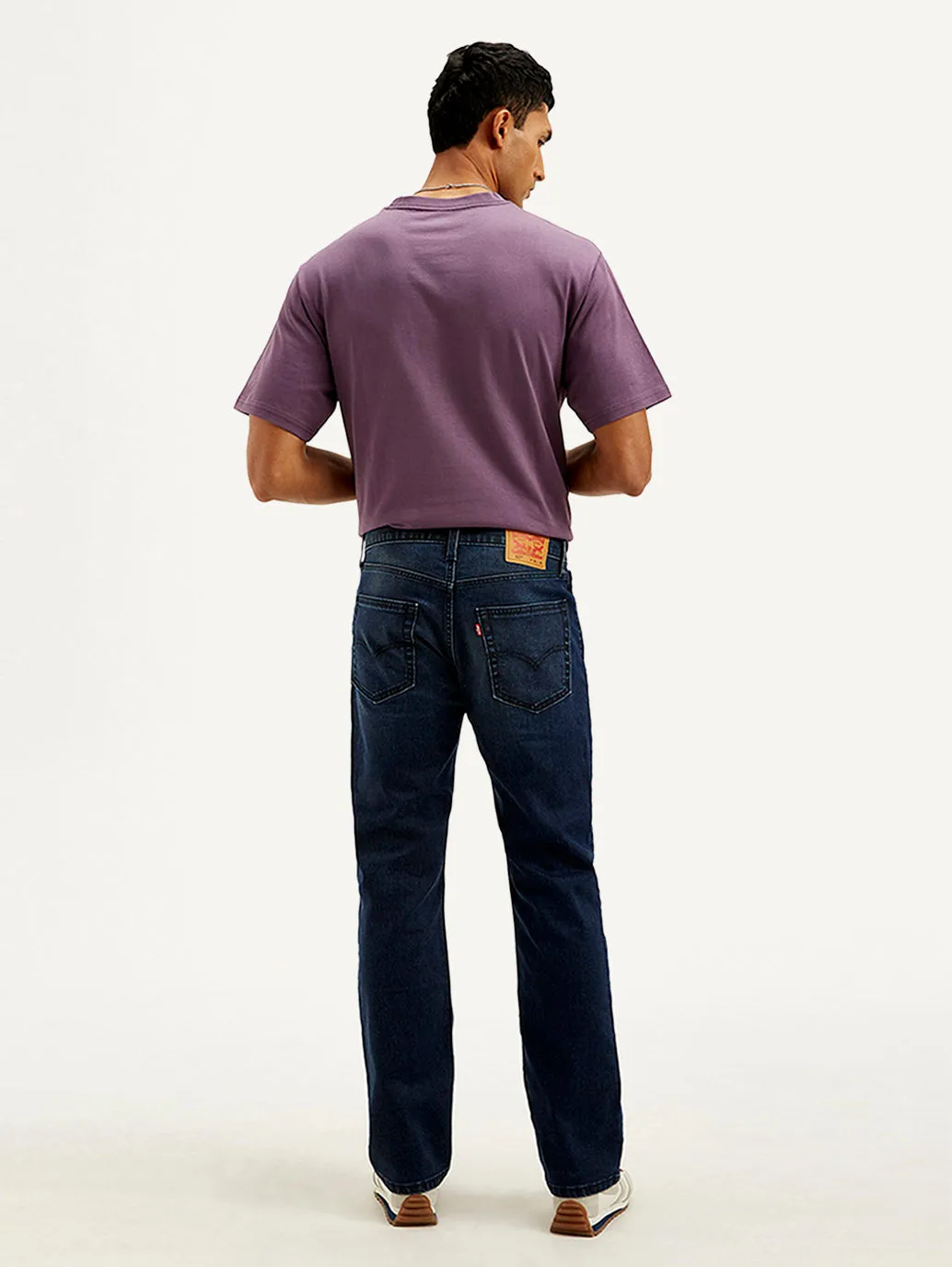 Men's 527 Dark Blue Slim Bootcut Fit Mid Rise Jeans