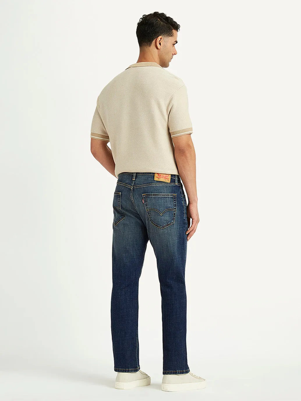 Men's 527 Navy Blue Bootcut Fit Mid Rise Jeans