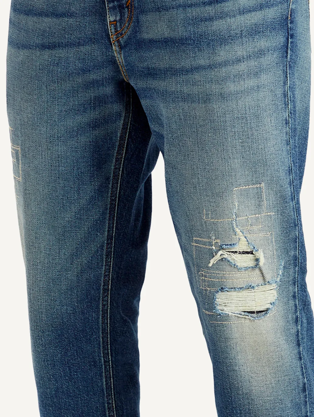 Men's 541 Blue Tapered Fit Mid Rise Jeans