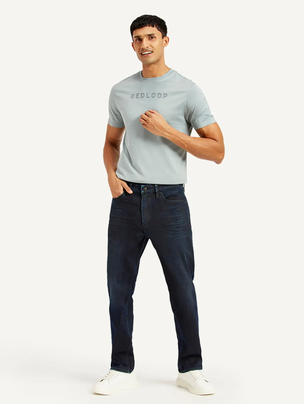 Men's 541 Navy Blue Tapered Fit Mid Rise Jeans