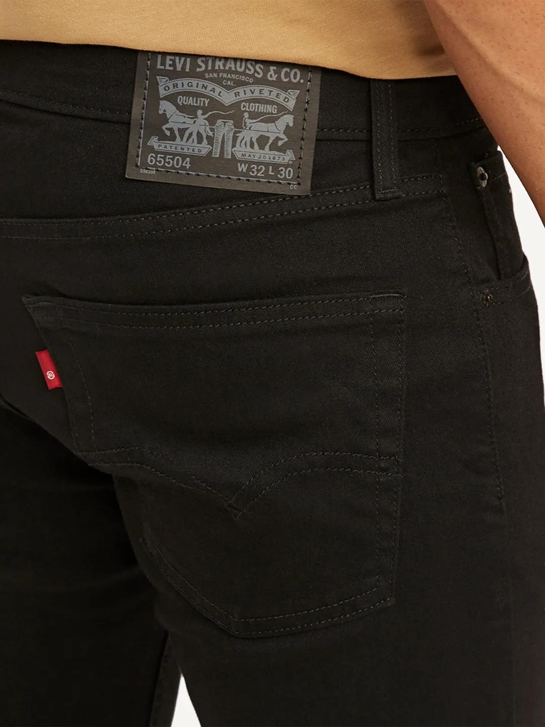 Men's 65504 Skinny Fit Black Jeans