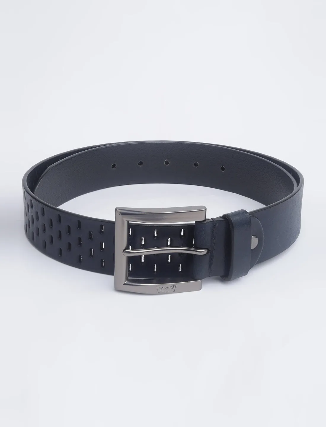 Men's Blue Textured Belt