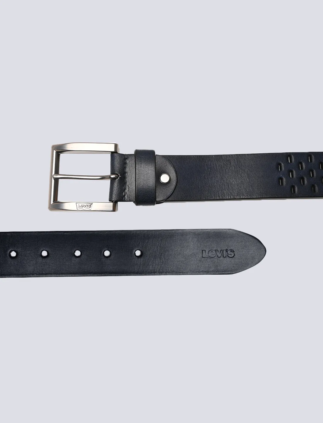 Men's Blue Textured Belt