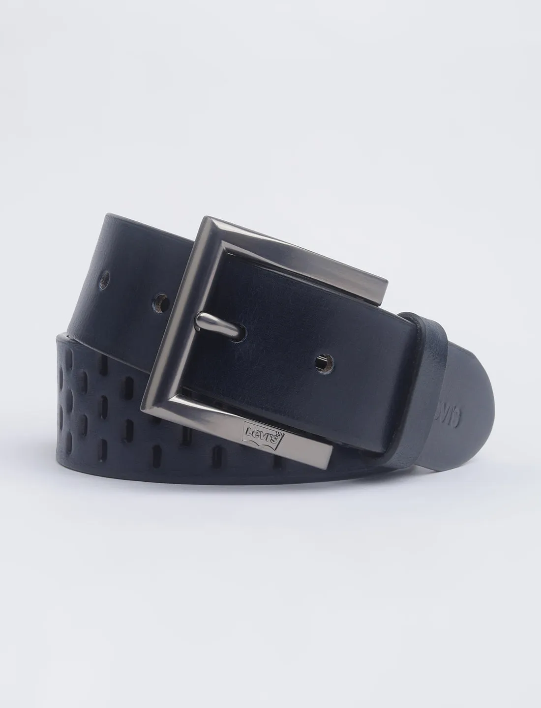 Men's Blue Textured Belt