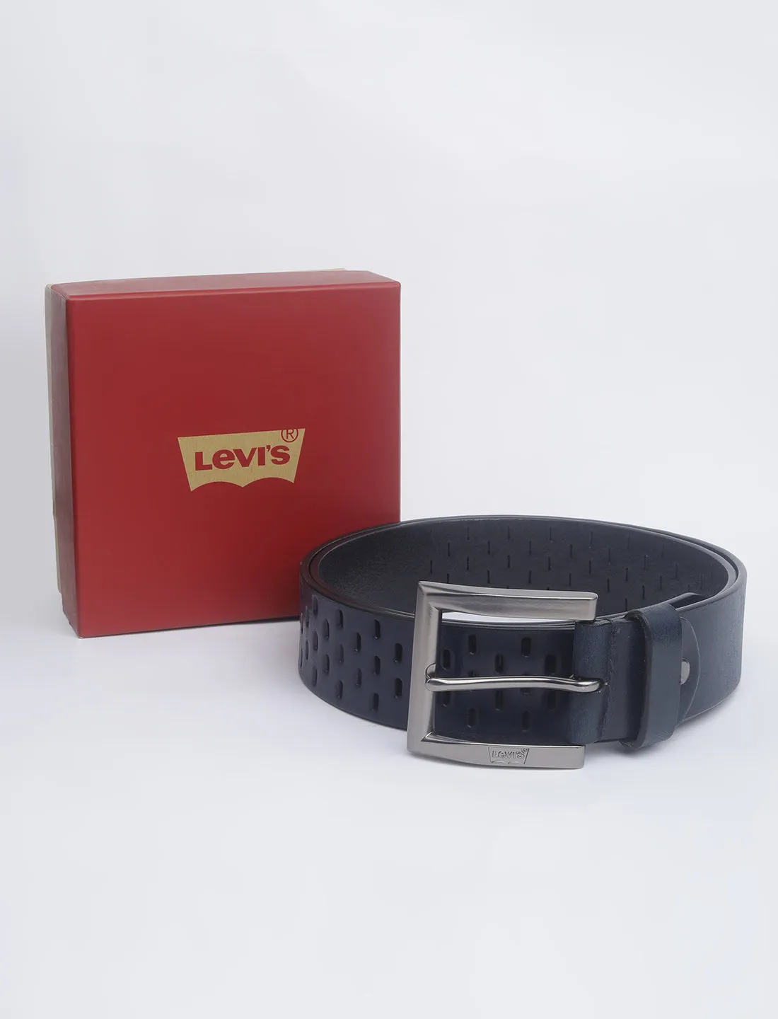 Men's Blue Textured Belt