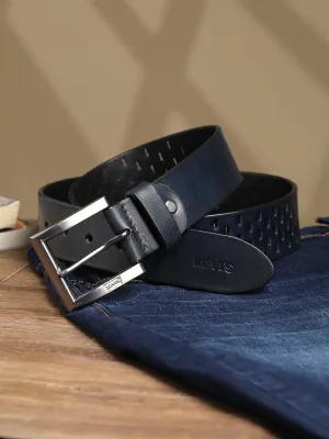 Men's Blue Textured Belt