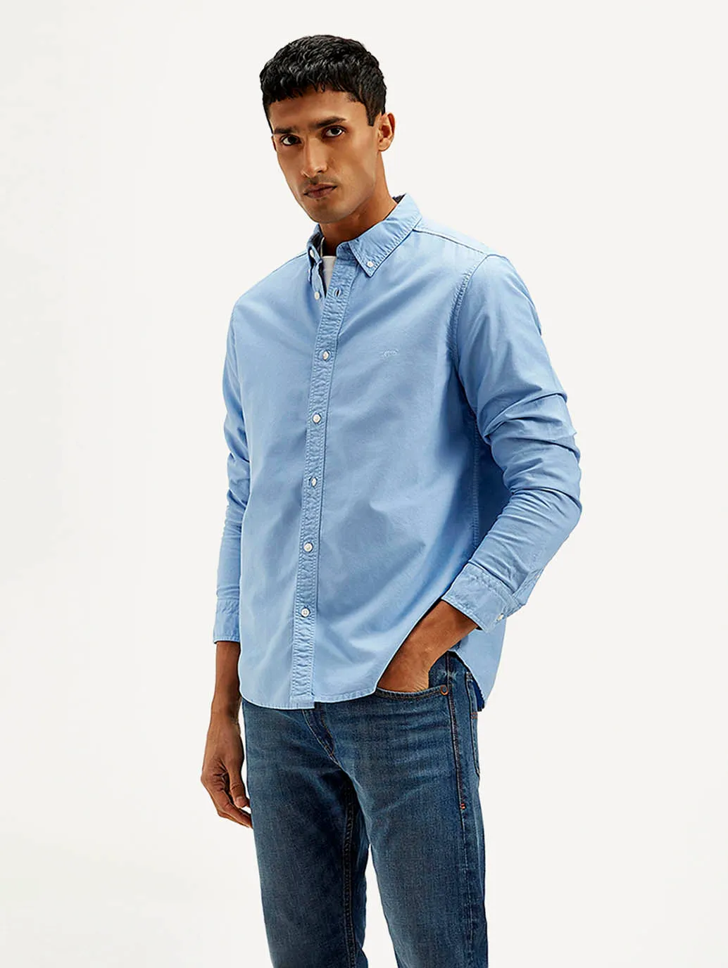 Men's Solid Dyed Slim Fit Shirt