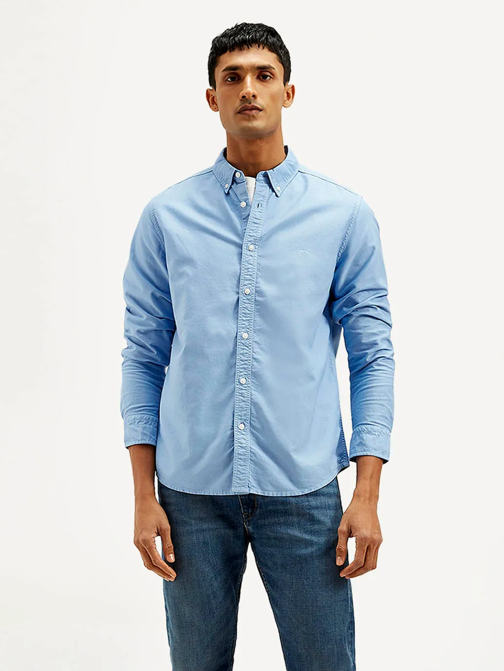 Men's Solid Dyed Slim Fit Shirt