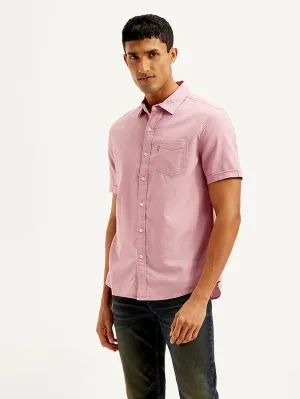 Men's Solid Slim Fit Oxford Shirt