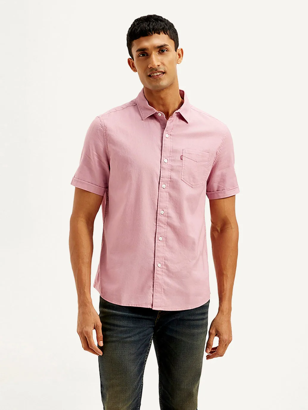 Men's Solid Slim Fit Oxford Shirt