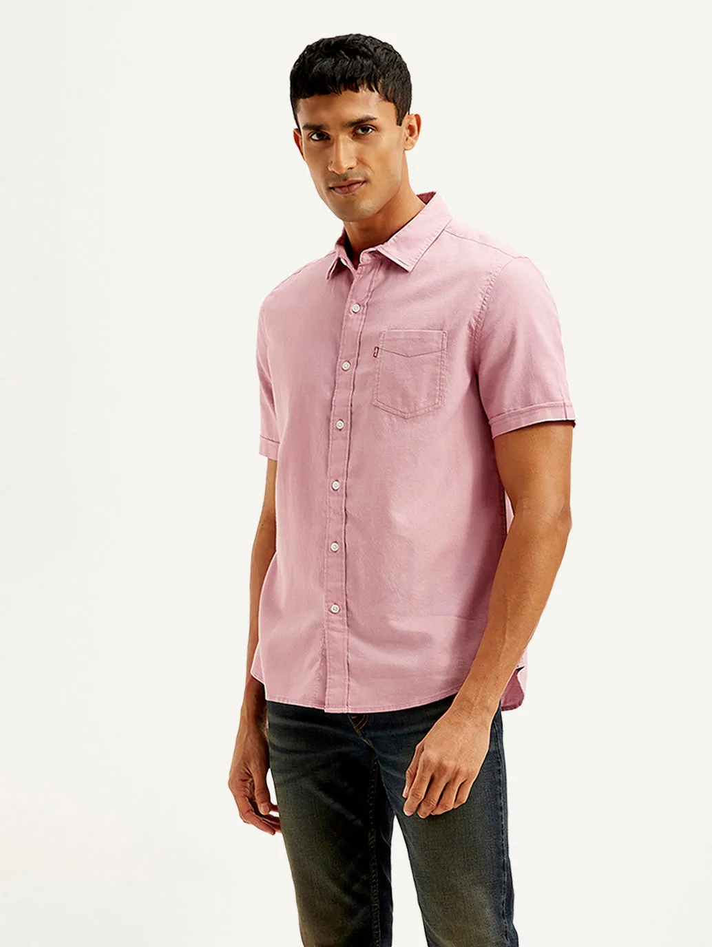 Men's Solid Slim Fit Oxford Shirt