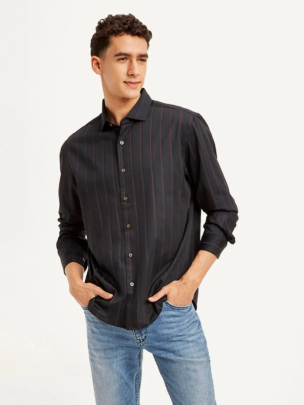 Men's Striped Slim Fit Shirt