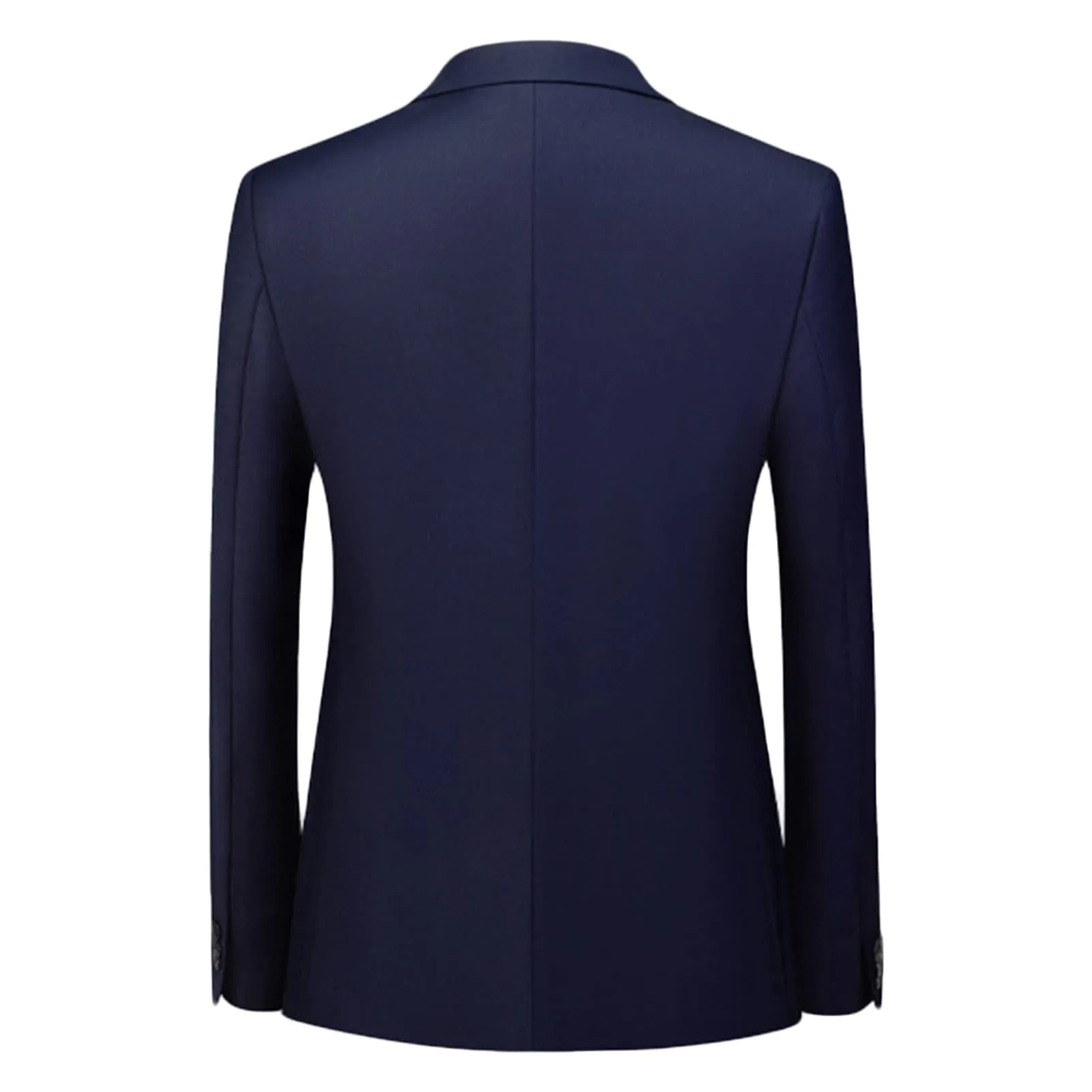 Men's Stylish Slim Fit Daily Blazer Solid Casual Formal Wedding Party Sport Coat One Button Lapel Business Jacket (Dark Blue 2,X-Small)