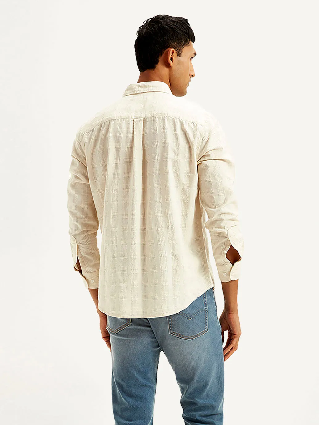 Men's Textured Slim Fit Shirt