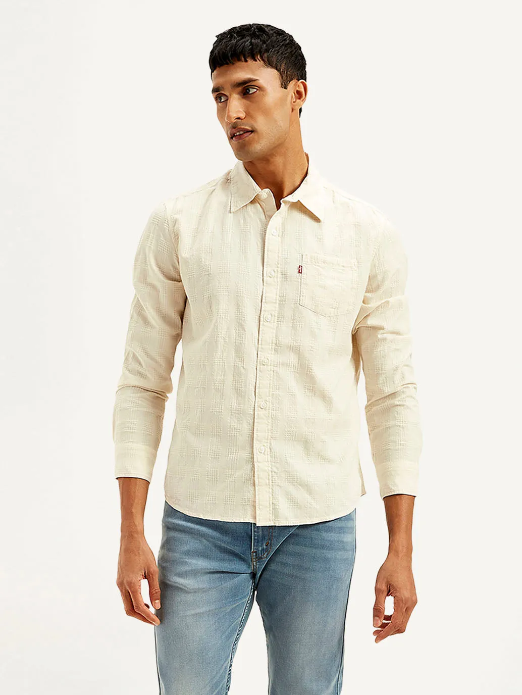 Men's Textured Slim Fit Shirt