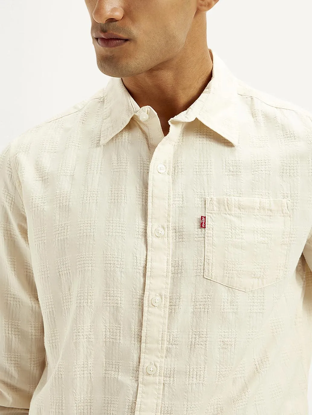 Men's Textured Slim Fit Shirt