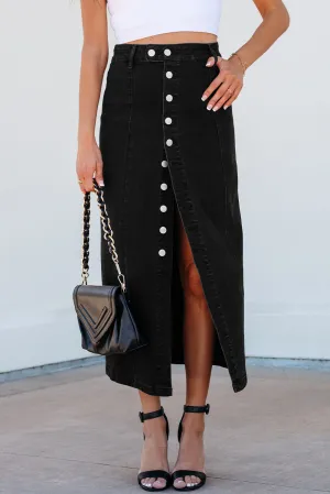 Midnight Split Skirt
