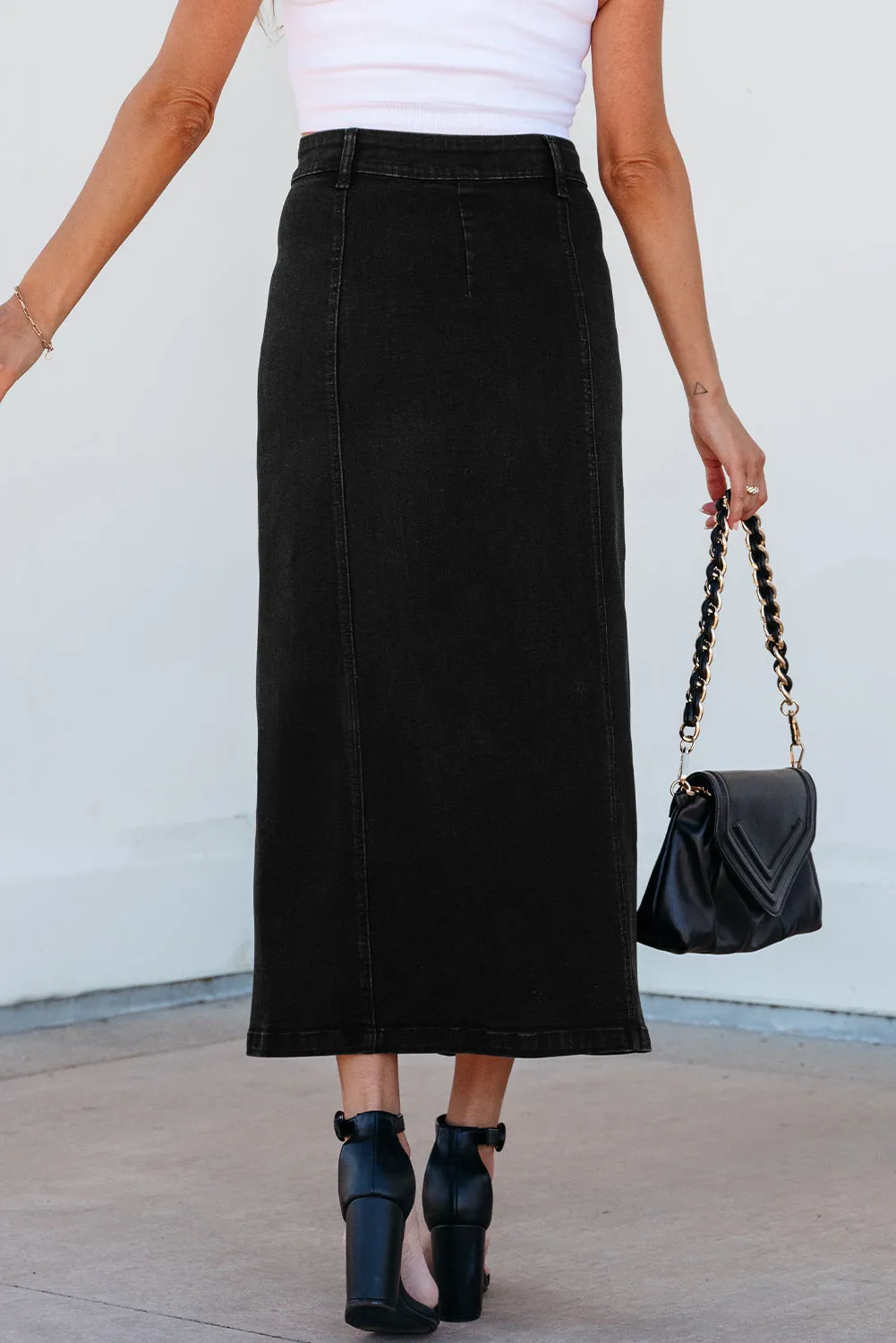 Midnight Split Skirt