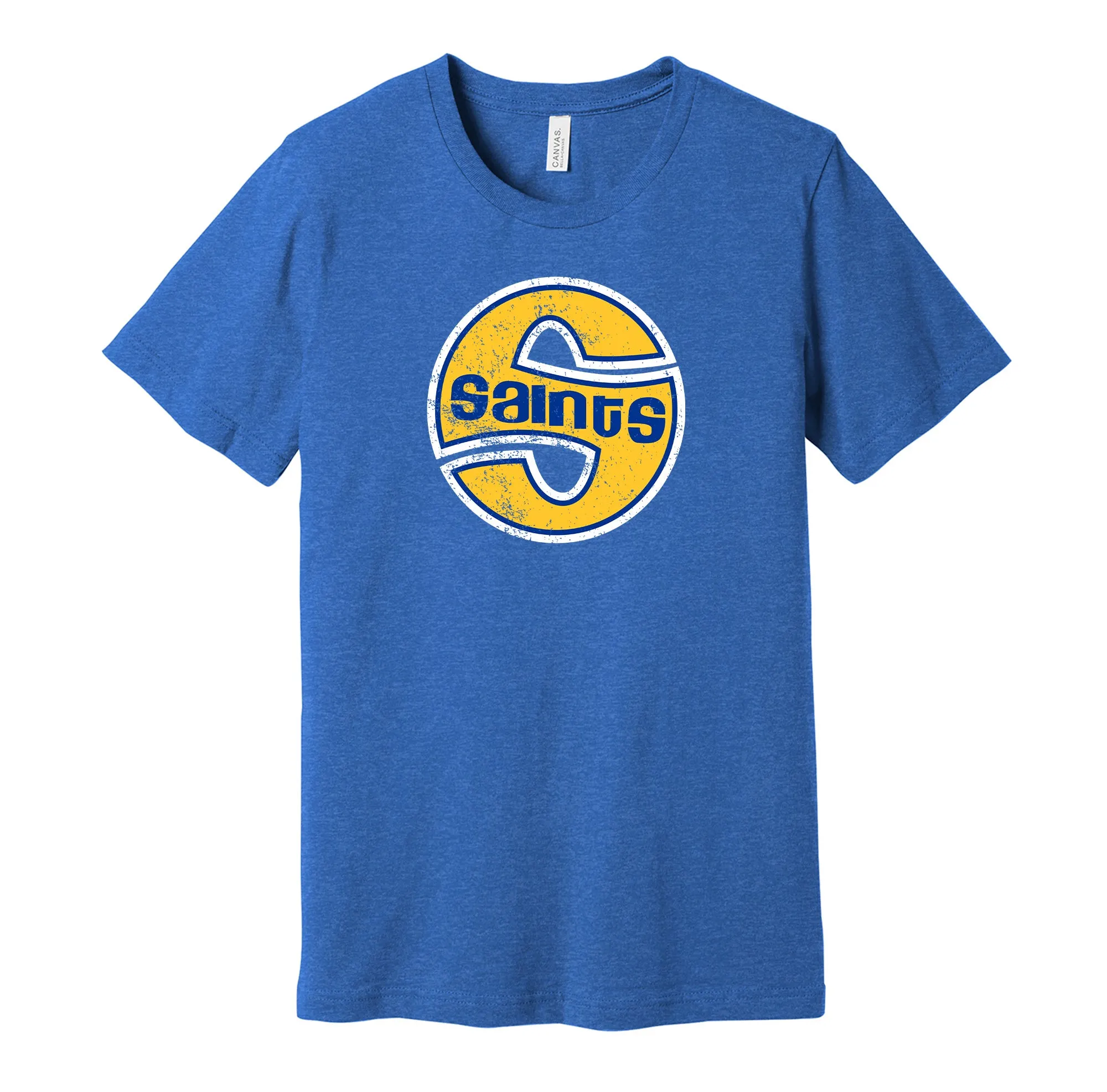 Minnesota Fighting Saints Distressed Shield Logo Shirt - Defunct Hockey Team - Celebrate Minnesota Heritage and History - Hyper Than Hype