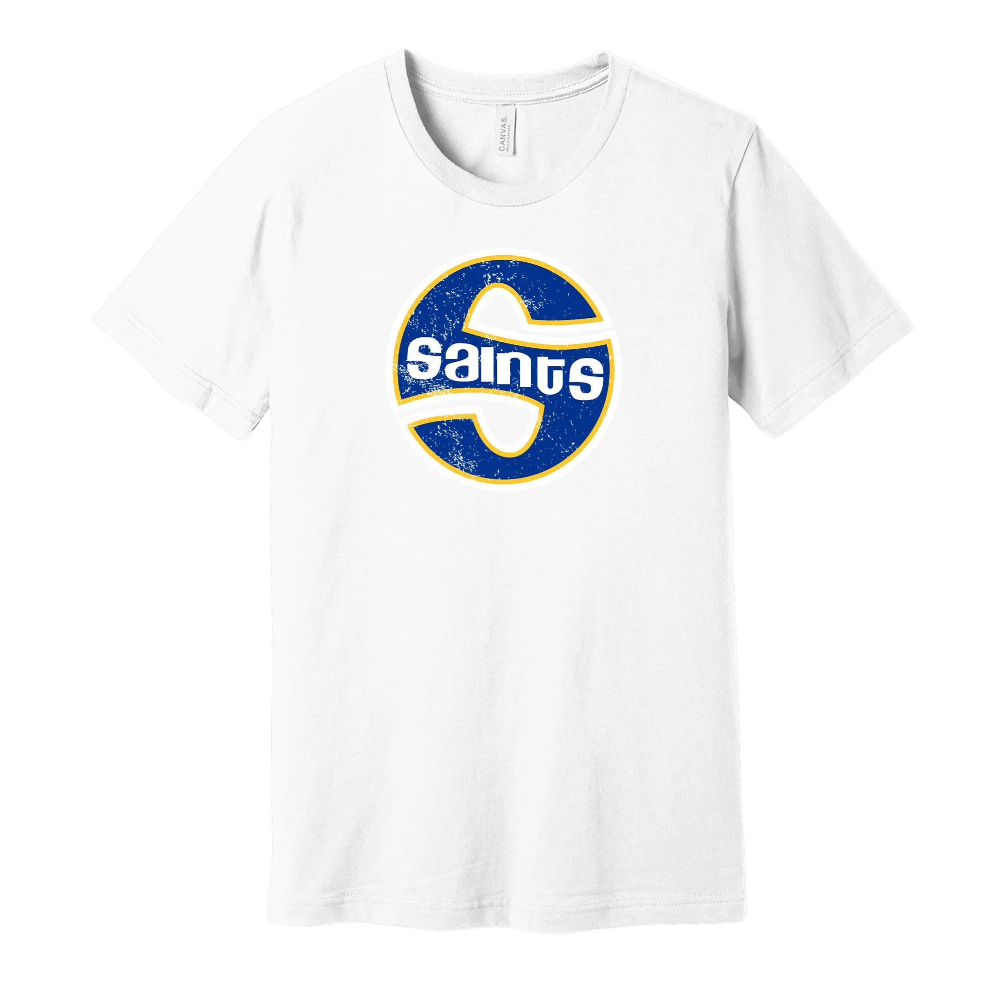 Minnesota Fighting Saints Distressed Shield Logo Shirt - Defunct Hockey Team - Celebrate Minnesota Heritage and History - Hyper Than Hype