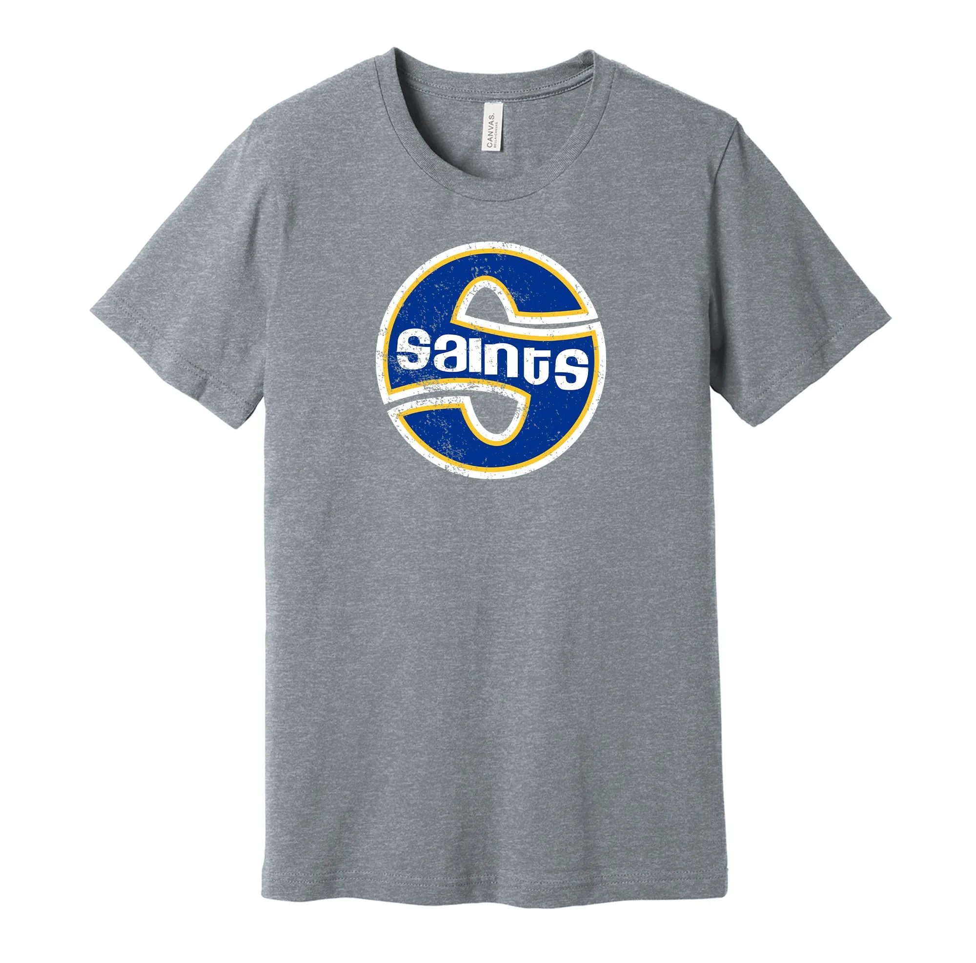 Minnesota Fighting Saints Distressed Shield Logo Shirt - Defunct Hockey Team - Celebrate Minnesota Heritage and History - Hyper Than Hype