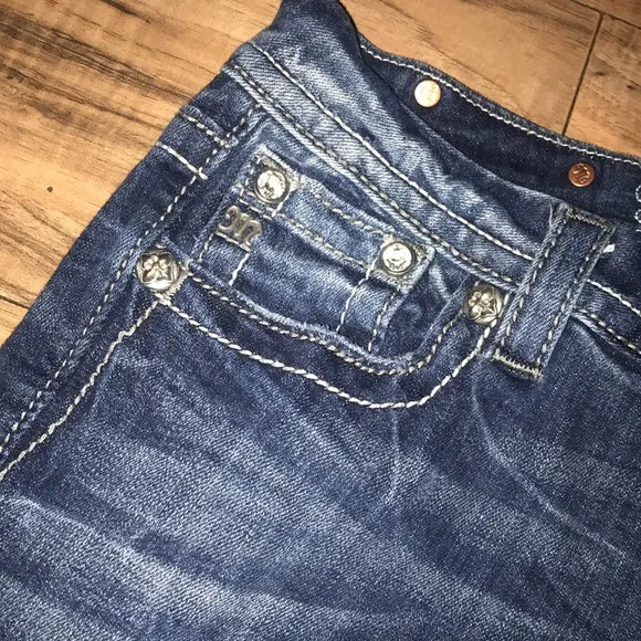 Miss me bedazzled mid rise easy boot jeans size 27