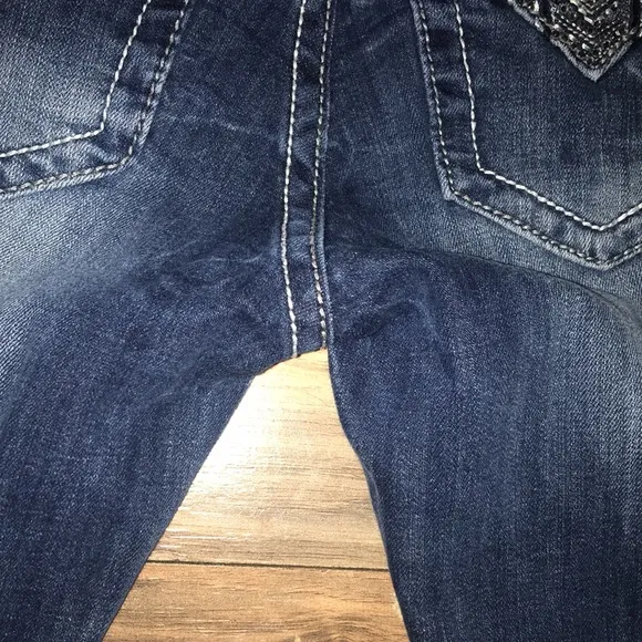 Miss me bedazzled mid rise easy boot jeans size 27