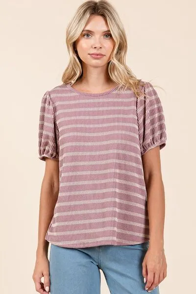 Mittoshop Easy Does It Striped Top in Pink