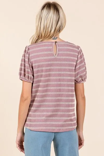 Mittoshop Easy Does It Striped Top in Pink
