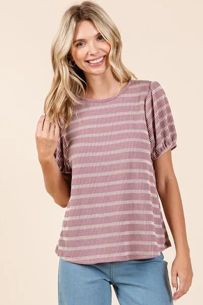 Mittoshop Easy Does It Striped Top in Pink
