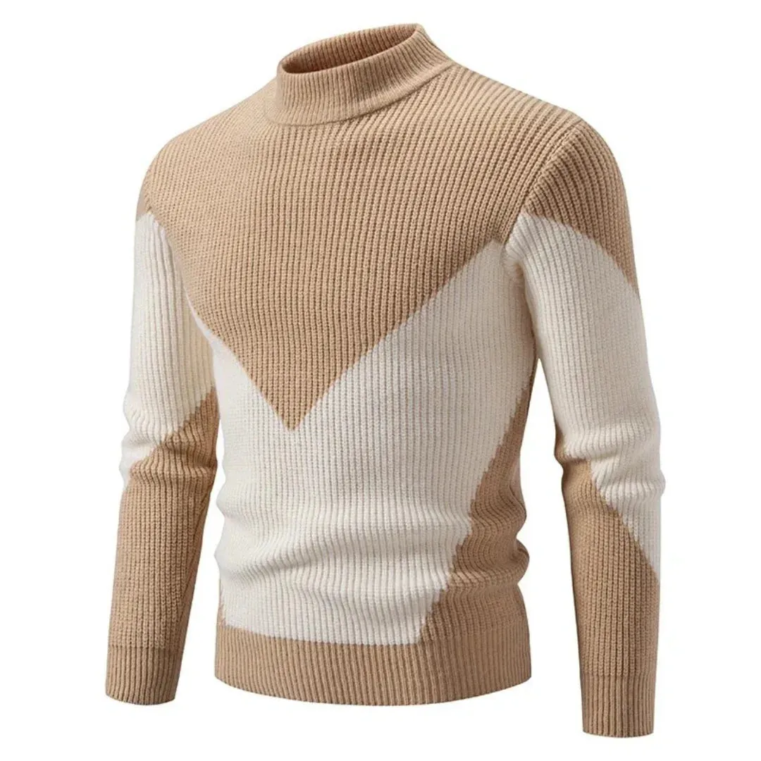 Modern Design Knitted Turtleneck Sweater for Men