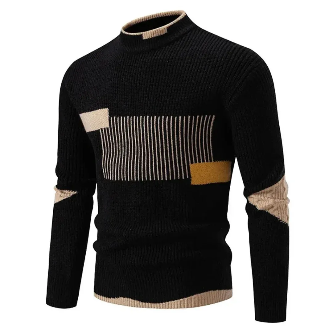 Modern Design Knitted Turtleneck Sweater for Men