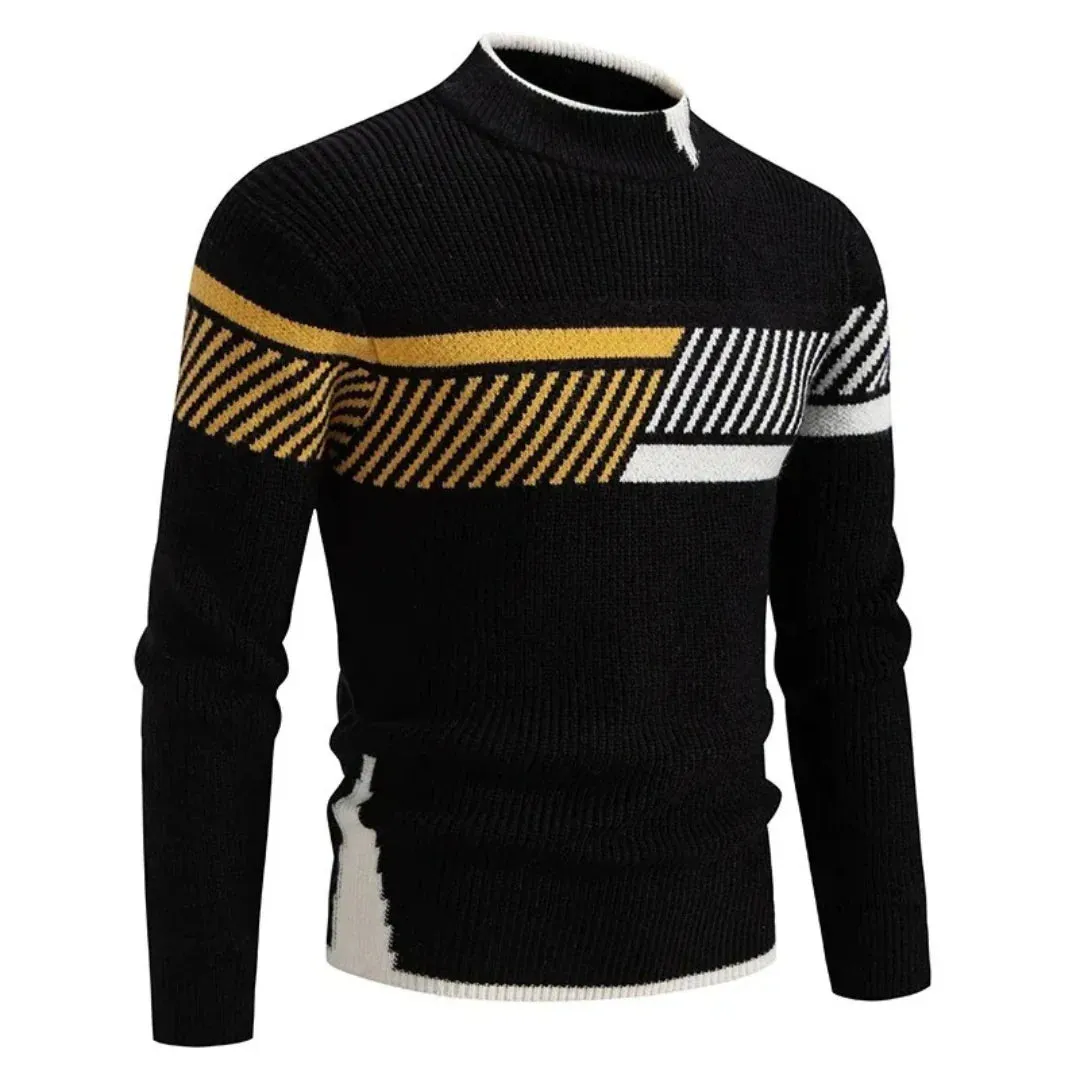 Modern Design Knitted Turtleneck Sweater for Men