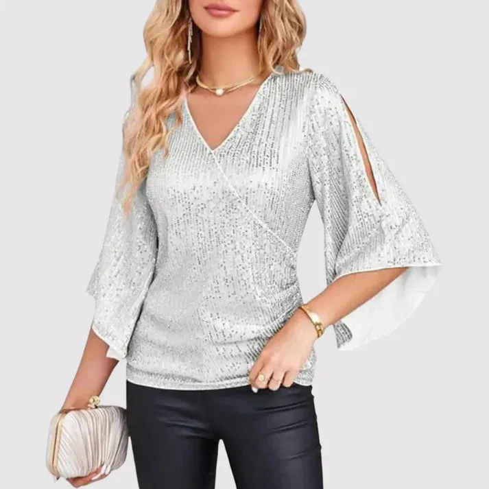 Modern Style Glitter Tops for Women