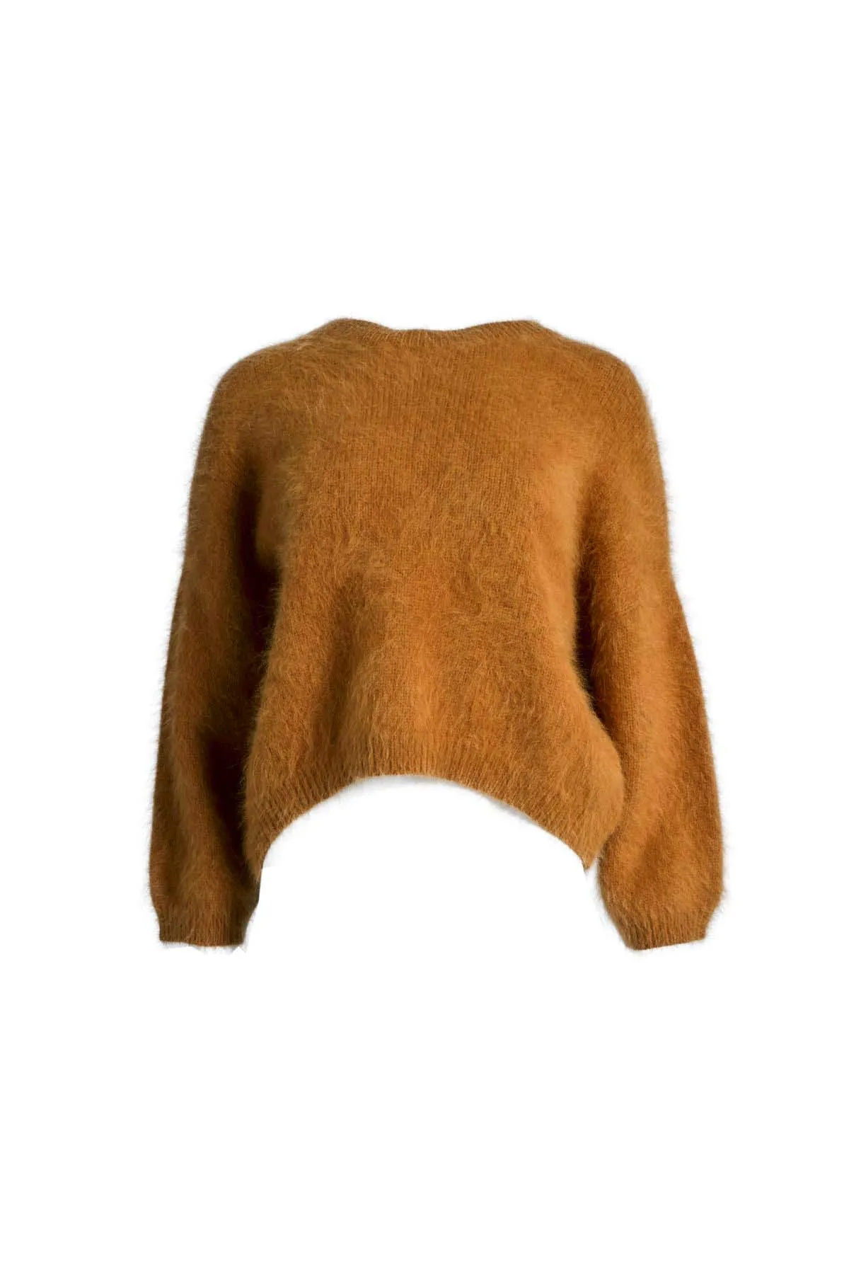 Montreal Knit Sweater Caramel in Angora