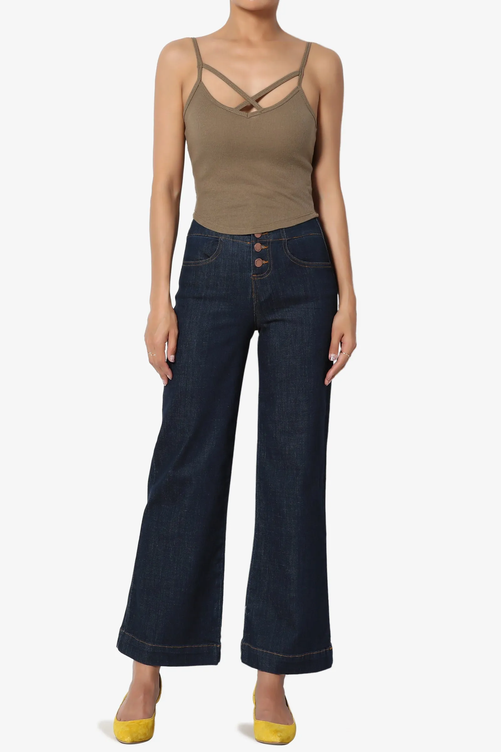 Namica High Waist Crop Culotte Jeans