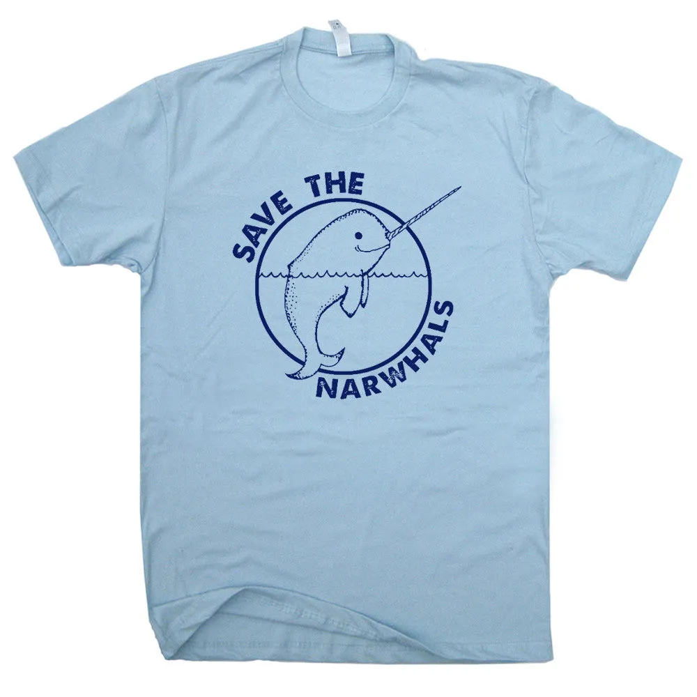 Narwhal T Shirt Save The Narwhals T Shirt Funny Animal T Shirt Vintage Animal Tee
