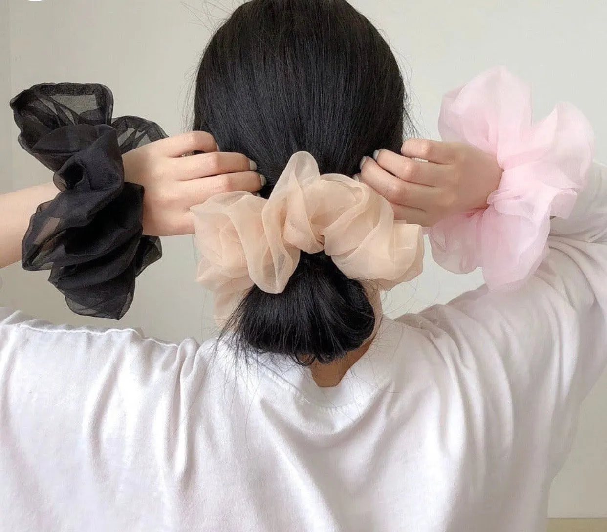 Navy Oversized Scrunchie